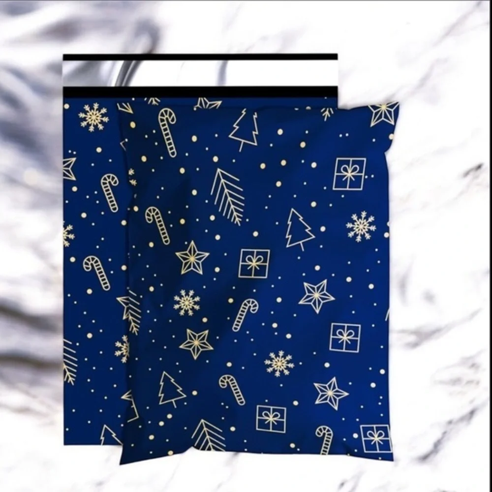 (10) 6x9 Christmas Poly Mailers